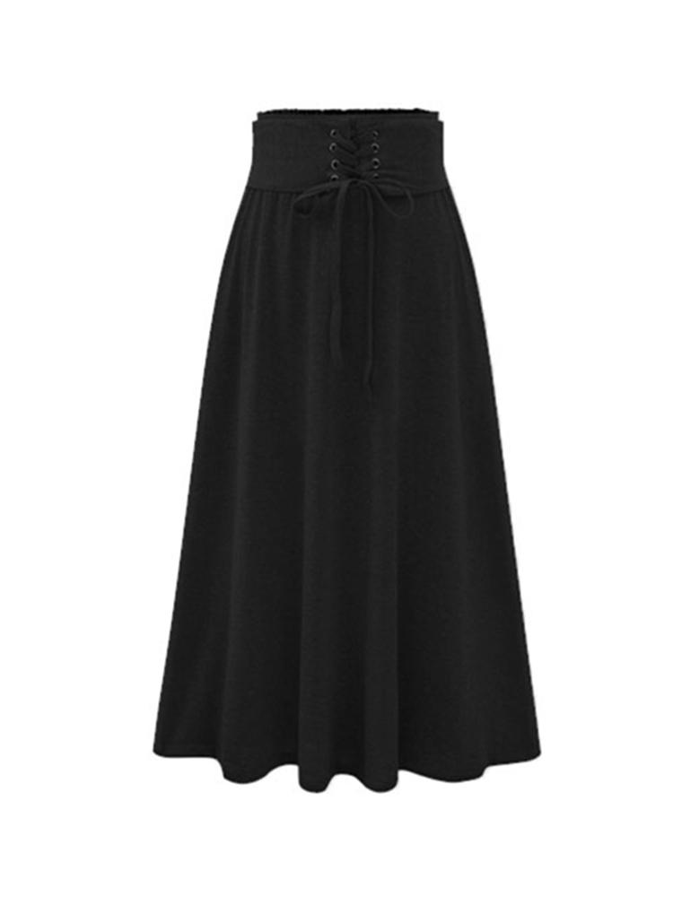 Casual Women Solid Color Skirts