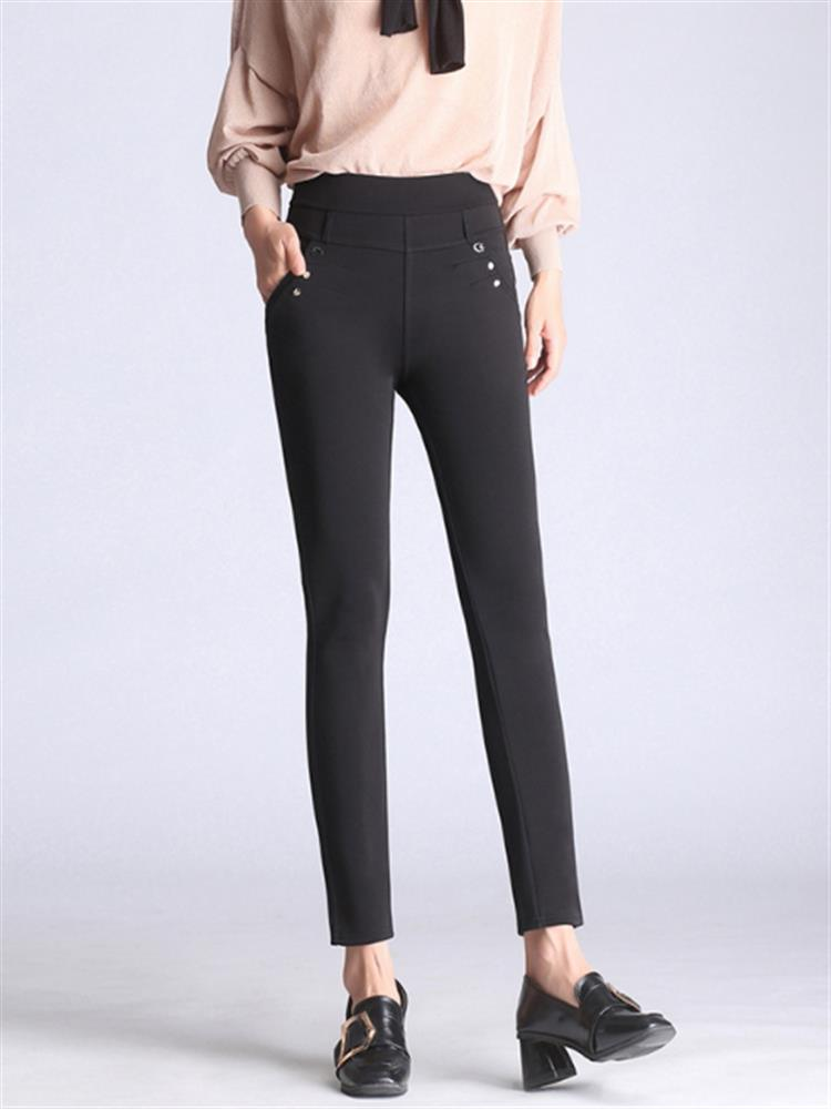 Plus Size High Waist Stretch Pencil Pants