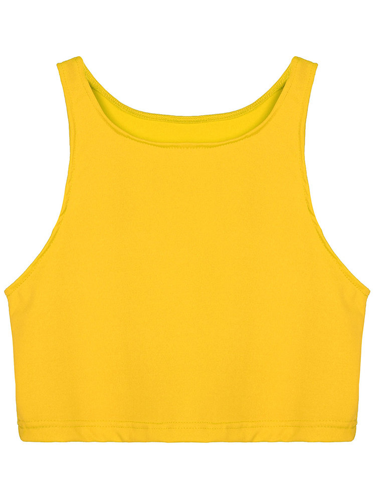 Sexy Summer Women Sleeveless Solid Slim Crop Top Tank Top